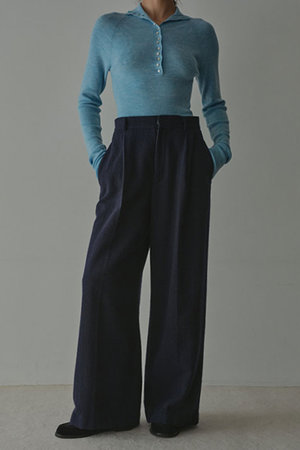ETRE TOKYO(エトレトウキョウ)｜ウールツイルセミワイドパンツ