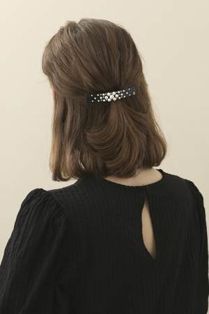 ALEXANDRE DE PARIS(アレクサンドル ドゥ パリ)｜BARRETTE (8cm)/バレッタ/ブラック(N)  の通販｜ELLESHOP・(エル・ショップ)