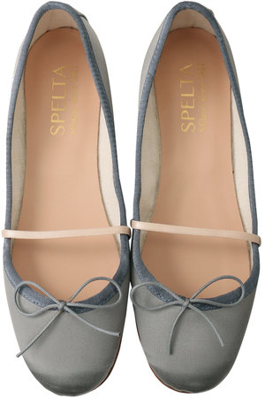 SPELTA(スペルタ)｜LEA サテンバレエシューズ/グレー の通販｜ELLESHOP 