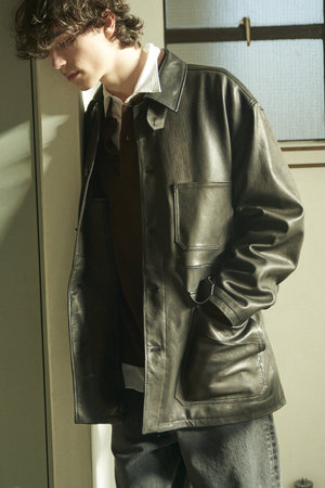 YLEVE(イレーヴ)｜【MEN】 SHEEP レザー カバーオール ジャケット