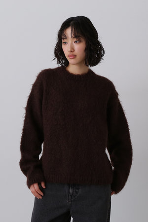 イレーヴ ブラウン ジップアップニット ニット セーター ラウンドカラー ジップアップニット レディース