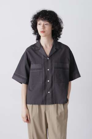 YLEVE(イレーヴ)｜YLEVE / DOBBY STRIPE CHAMBRAY SHIRT/グレー の通販