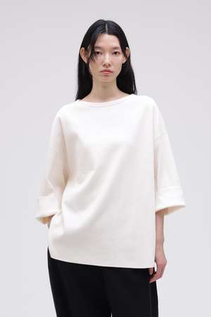 YLEVE(イレーヴ)｜YLEVE / COTTON RIB PULLOVER BIG/ホワイト の通販
