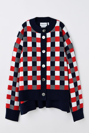 nagonstans(ナゴンスタンス)｜jacquard knit cardigan/カーディガン