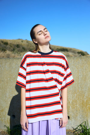 nagonstans ナゴンスタンス shape loose Tshirt nagonstans(ナゴンスタンス)｜rock t-shirt/Salt の通販｜ELLESHOP