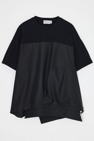 nagonstans(ナゴンスタンス)｜ソフト天竺 SHパーツ T/SH Tシャツ/Black