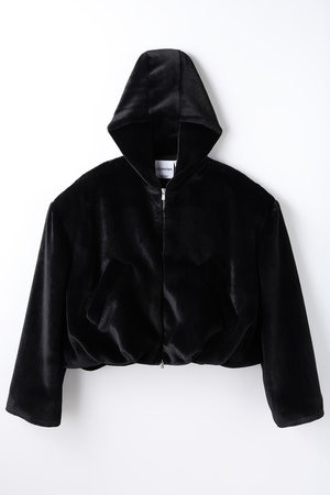 nagonstans(ナゴンスタンス)｜フーテッドショートコート/Black の通販