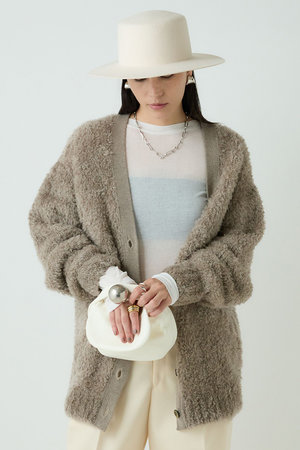 【2025AW】 Chaos カオス　ペルシアモールカーディガン　モカベージュ Chaos(カオス)｜ペルシアモールカーディガン/モカベージュ の通販