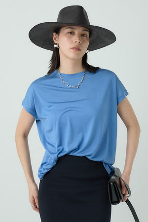 Chaos(カオス)｜シルクフレーズTシャツ/ブルー の通販｜ELLESHOP