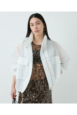 Chaos(カオス)｜ショートエアーパックブルゾン/ホワイト の通販