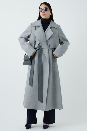 Chaosライトグレー ロングコート Chaos(カオス)｜バリストコート/トップグレー の通販｜ELLESHOP・(エル