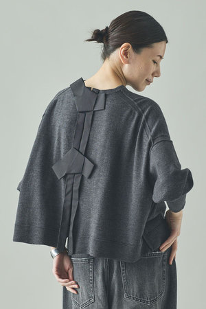 美品 カレンソロジー 24AWファインウールバックリボンプルオーバー ブラック item344119855002-1-2.jpg