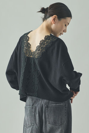 Curensology(カレンソロジー)｜バックレースニットプルオーバー