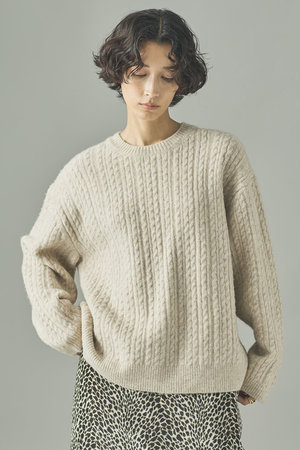 Curensology(カレンソロジー)｜シャギーケーブルニットプルオーバー