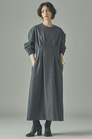 Curensology カレンソロジー　メルトンスムースワンピース Curensology カレンソロジー メルトンスムースワンピース