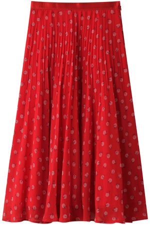 ANAYI(アナイ)｜マリンドットPTプリーツスカート/レッド の通販  