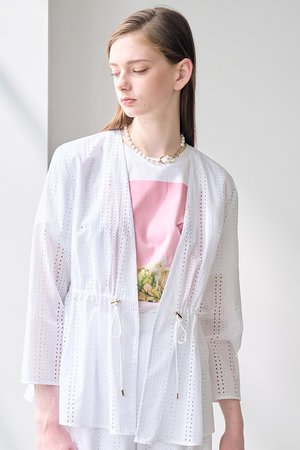 新品タグ付き✨ANAYI アナイ　レース刺繍ストリング ジャケット　24SS ANAYI(アナイ)｜レース刺繍ストリング ジャケット/ホワイト の