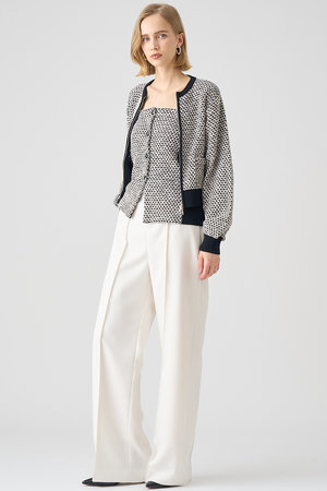 ANAYI(アナイ)｜カラミツイードチューブトップ/ピンク の通販