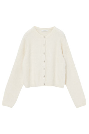 ANAYI(アナイ)｜フラッフィアソート釦ショート カーディガン/オフ