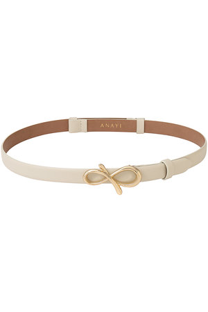 ANAYI(アナイ)｜モチーフバックルBELT/オフホワイト の通販｜ELLESHOP
