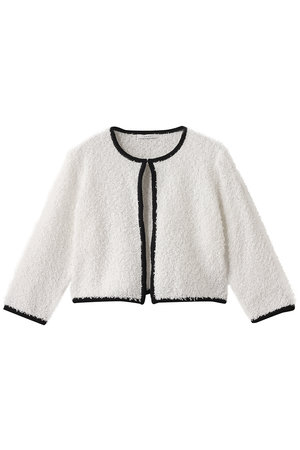 ANAYI(アナイ)｜GIMAフェザーバイカラーカーディガン/オフホワイト の