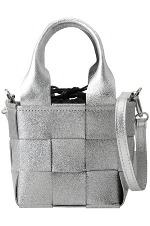 ANAYI(アナイ)｜IイントレチャートメタリックミニBAG/シルバー の通販 