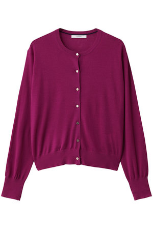 ANAYI(アナイ)｜スーパーFメリノクルーカーディガン/ピンク の通販