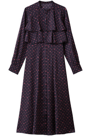 ANAYI(アナイ)｜ホースシューPTフリルワンピース/ネイビー の通販