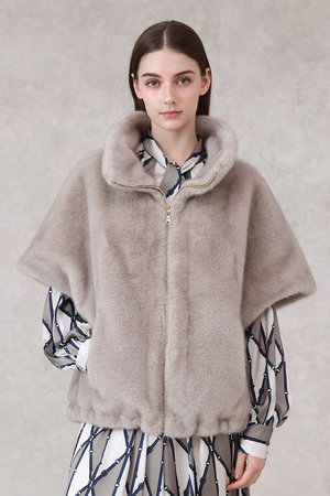 ANAYI(アナイ)｜フェイクミンクファージレ/グレージュ の通販