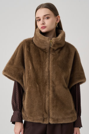 ANAYI(アナイ)|フェイクミンクファージレ/モカ の通販|ELLESHOP ANAYI(アナイ)|フェイクミンクファージレ/モカ の通販|ELLESHOP
