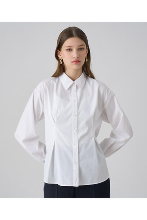 ANAYI(アナイ)｜タイプライターレースアップ ブラウス/ホワイト の通販