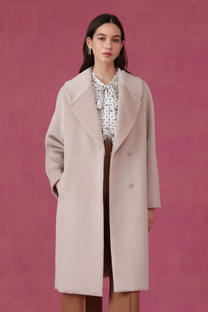 ANAYI(アナイ)｜アルパカシャギーテーラーコート/ベージュ の通販