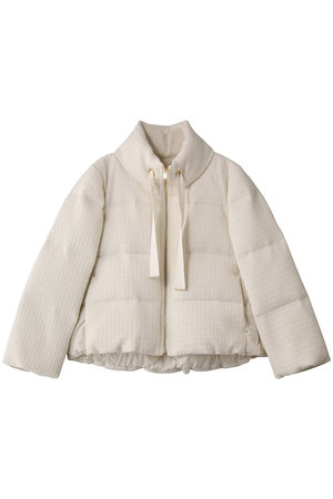 ANAYI(アナイ)｜ラティスツィードダウンコート/オフホワイト の通販