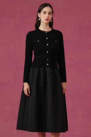 ANAYI(アナイ)｜【予約販売】グログランコンビベルト付き ワンピース