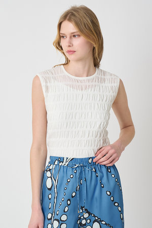 アナイ 25SS リンクルシャーリングノースリーブプルオーバー カットソー 38 リンクルシャーリングノースリーブプルオーバー|ANAYI OFFICIAL ONLINE