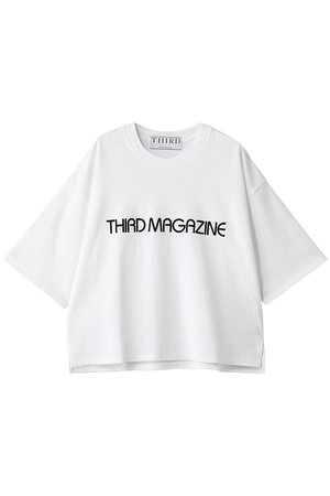 THIRD MAGAZINE(サードマガジン)｜ボクシーロゴTシャツ/ホワイト の