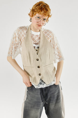 MAISON SPECIAL(メゾンスペシャル)｜Halter Neck Linen Vest ...