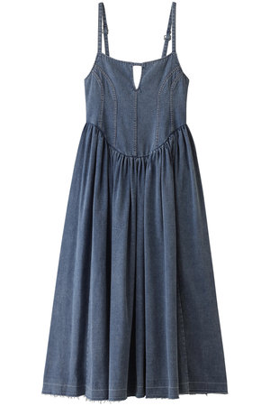 MAISON SPECIAL(メゾンスペシャル)｜Denim Camisole Maxi One-piece Dress/デニムキャミマキシワンピース/BLU(ブルー)  の通販｜ELLESHOP・(エル・ショップ)