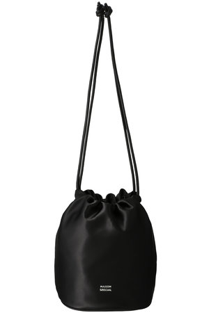 MAISON SPECIAL(メゾンスペシャル)｜MS Logo Drawstring Bag/MSロゴドローストリングバッグ/BLK(ブラック) の 通販｜ELLESHOP・(エル・ショップ)