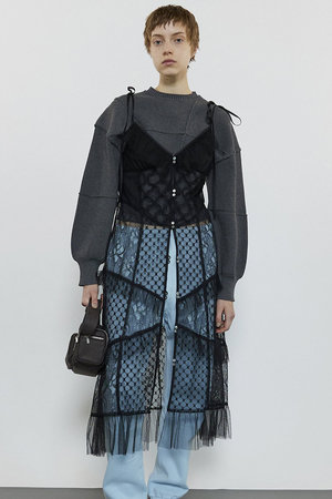 MAISON SPECIAL(メゾンスペシャル)｜Docking Lace Tulle Frill