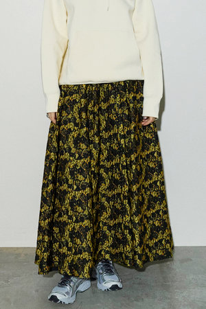 MAISON SPECIAL(メゾンスペシャル)｜Floral Pattern Jacquard Voluminous Skirt/フラワージャガード ボリュームスカート/YEL(イエロー) の通販｜ELLESHOP・(エル・ショップ)