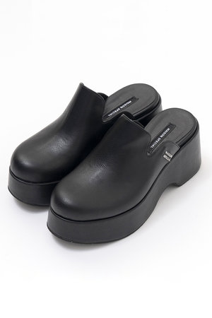 MAISON SPECIAL(メゾンスペシャル)｜Multi Fabric Sabot Sandals/マルチファブリックサボ/BLK(ブラック)  の通販｜ELLESHOP・(エル・ショップ)