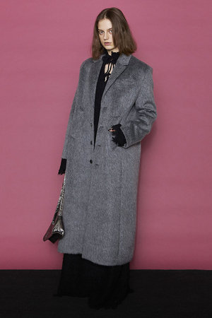 MAISON SPECIAL(メゾンスペシャル)｜【予約販売】Mohair Shaggy Long Coat/モヘアシャギーロングコート/GRY(グレー)  の通販｜ELLESHOP・(エル・ショップ)