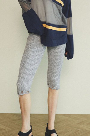 MAISON SPECIAL(メゾンスペシャル)｜【予約販売】Slub Yarn Crush Processing  Leggings/スラブヤーンクラッシュレギンス/GRY(グレー) の通販｜ELLESHOP・(エル・ショップ)