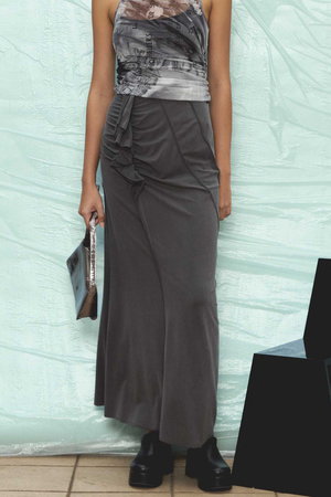 MAISON SPECIAL(メゾンスペシャル)｜Ruffled Draped Maxi Skirt/フリル