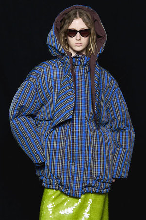 MAISON SPECIAL(メゾンスペシャル)｜Plaid Hoodie Scarf Middle Down