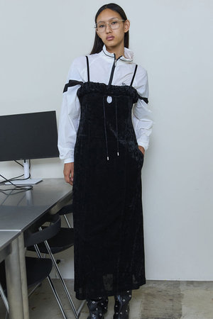 MAISON SPECIAL(メゾンスペシャル)｜Scrunchie Velour Camisole Dress