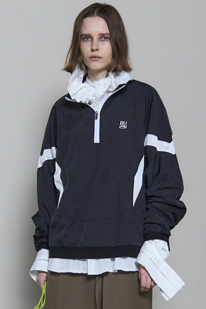 MAISON SPECIAL(メゾンスペシャル)｜RUSH Logo Nylon Sporty Tops/RUSH
