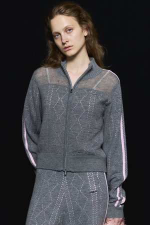 MAISON SPECIAL(メゾンスペシャル)｜Openwork Knit Track Jacket
