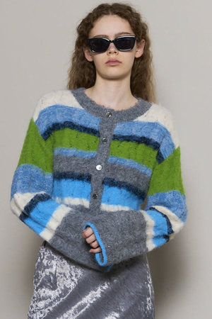 MAISON SPECIAL(メゾンスペシャル)｜2way Neck Multi Border Knit Tops